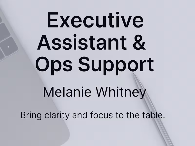 Cover image for Fractional Executive Assistant & Ops Support