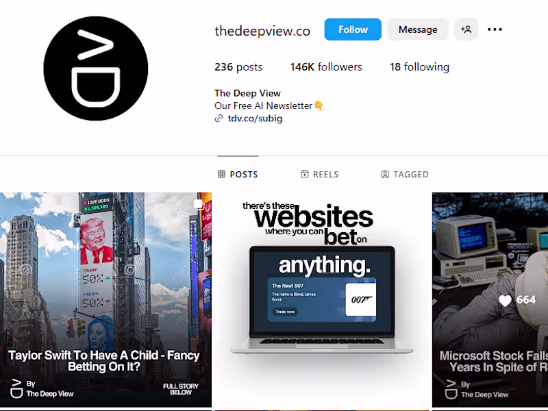 Cover image for The Deep View (@thedeepview.co) • Instagram photos and videos