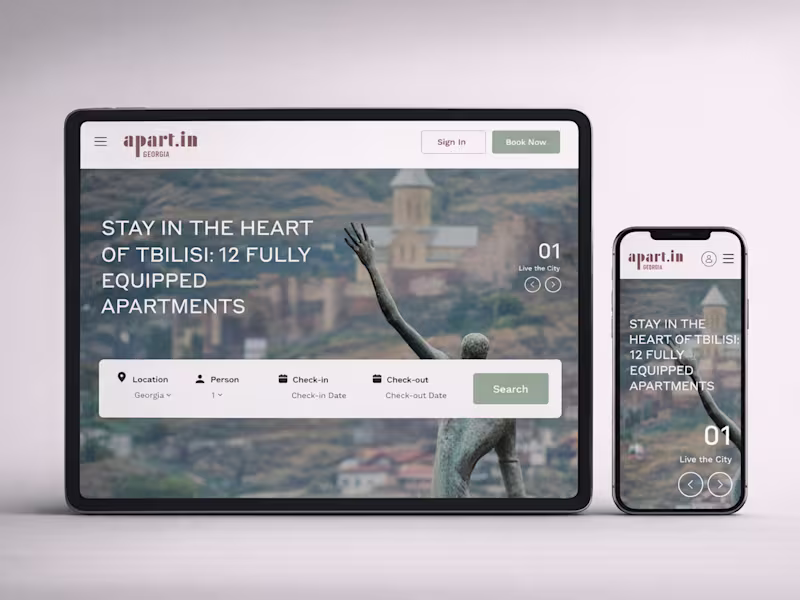 Cover image for Apartin - Luxury Booking Platform for Georgia