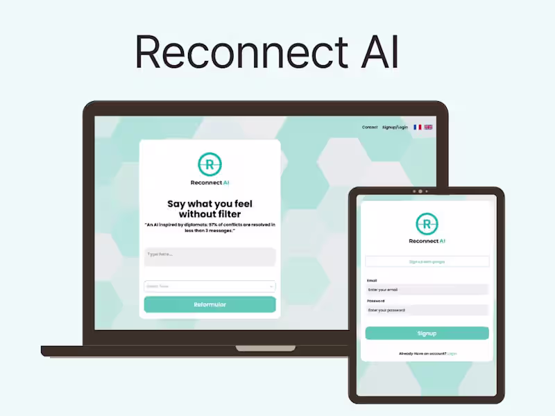 Cover image for Reconnect AI is a web