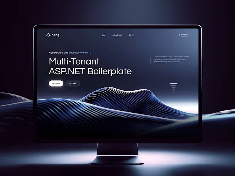 Cover image for NanoASP Landing Page Design