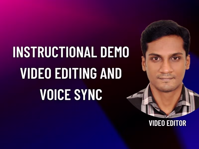 Cover image for Instructional Demo Video Editing and