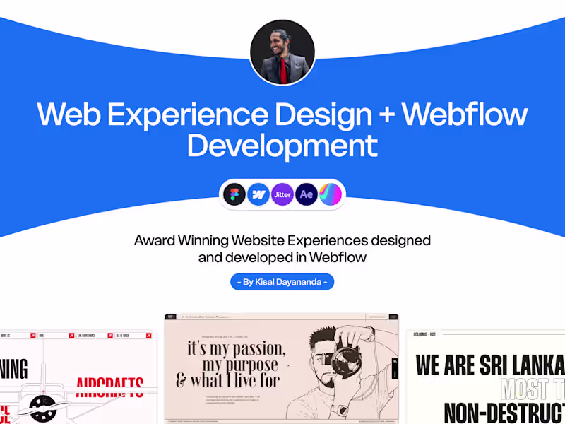 Cover image for Award Winning Web Experience Design + Webflow Development