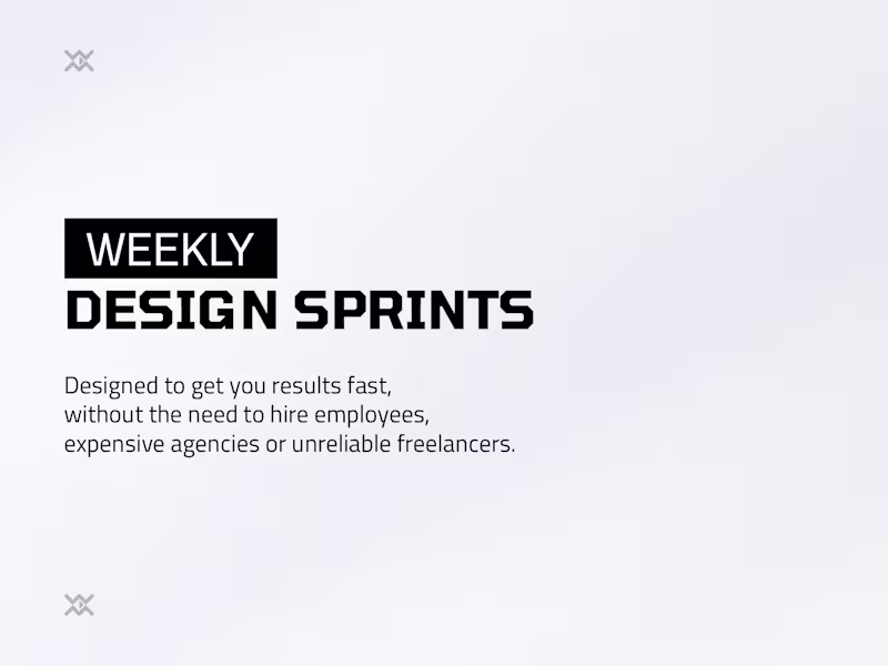 Cover image for Weekly design sprint