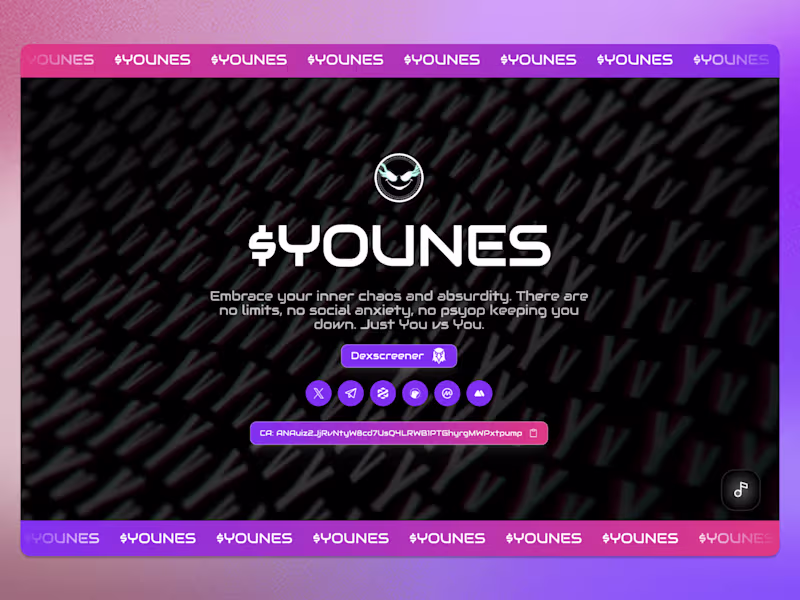 Cover image for Younes (Crypto Coin) - Framer Landing Page Design