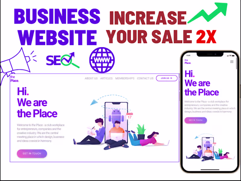 Cover image for You will get a  landing page for your business website 