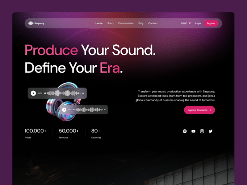Cover image for Singsong - Music Shop & Creator Website