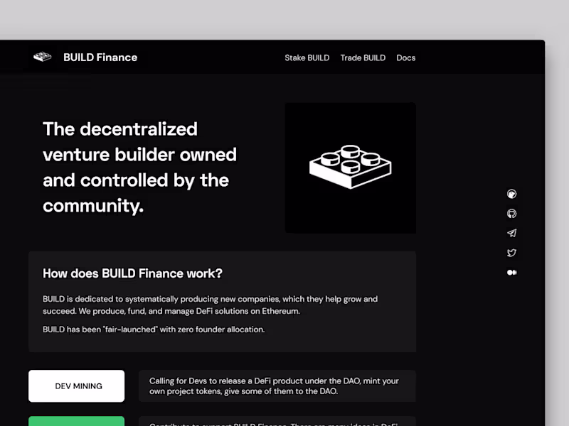 Cover image for BUILD Finance Landing Page