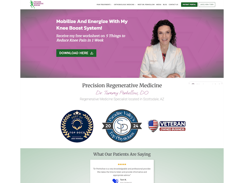 Cover image for Precision Regenerative Medicine Website Development
