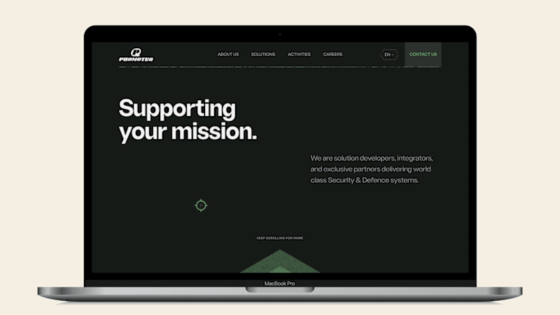 Cover image for Promoteq | Website Design | Dark theme