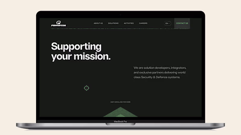Cover image for Promoteq | Website Design | Dark theme
