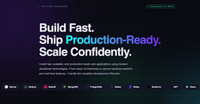 Cover image for Full Stack Development 