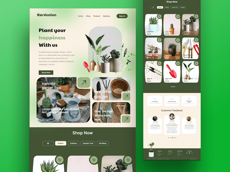 Cover image for Gardening Tool and plant selling website
