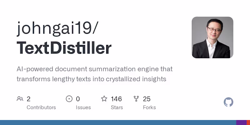 Cover image for TextDistiller: AI-Driven Book Summarization Tool