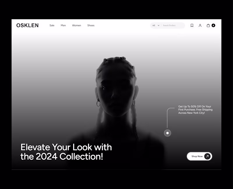 Cover image for OSKLEN Ecommerce Fashion Landing Page Design