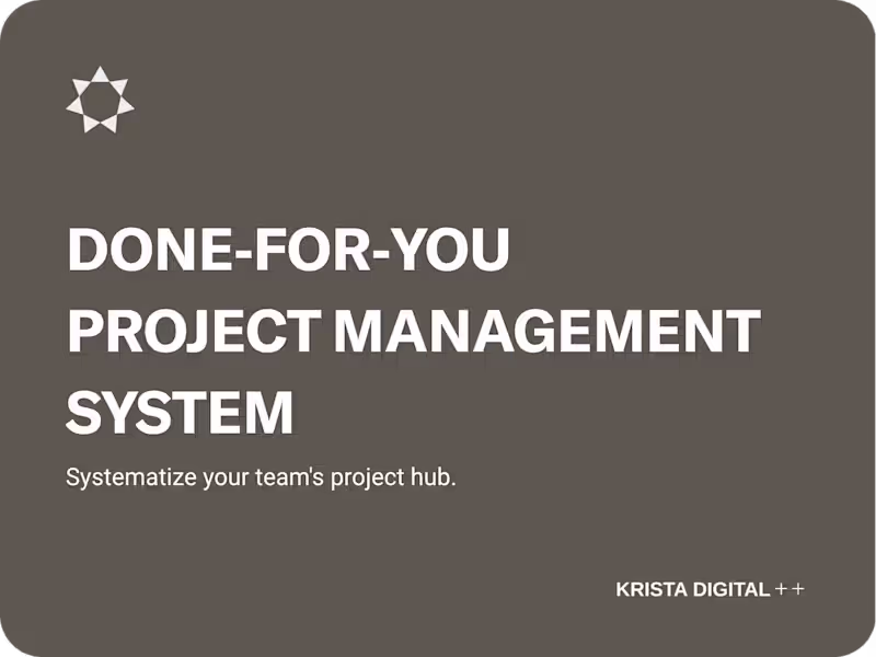 Cover image for Done-For-You Project Management System