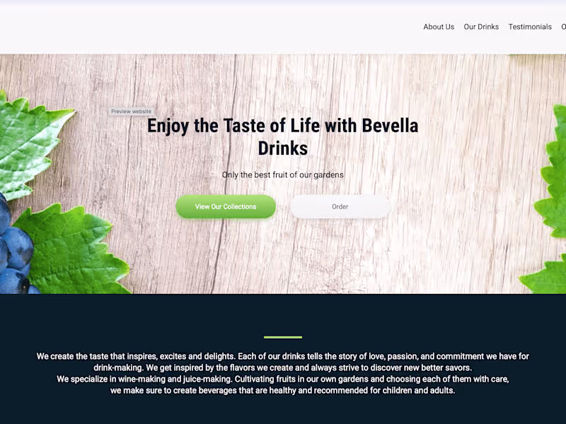 Cover image for  Website Development for Beverage Hub