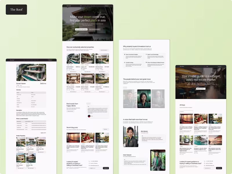 Cover image for The Roof - Real Estate Website Framer Template