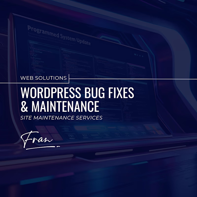 Cover image for WordPress Bug Fixes & Maintenance | Site Maintenance Services