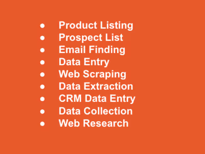 Cover image for Data Entry and Contact List Building Specialist