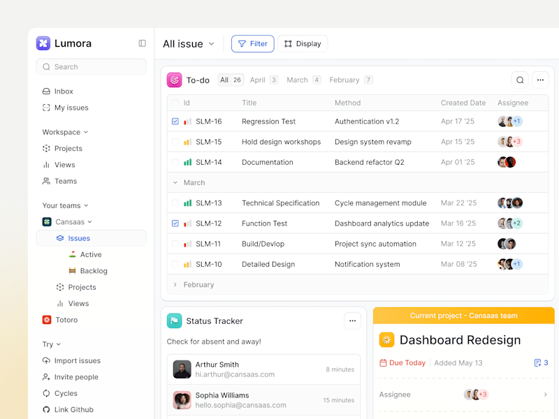 Cover image for Lumora - SaaS Project Management | Dashboard