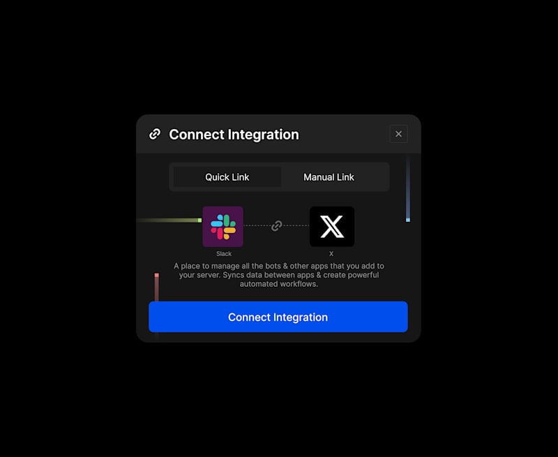 Cover image for Integration modal