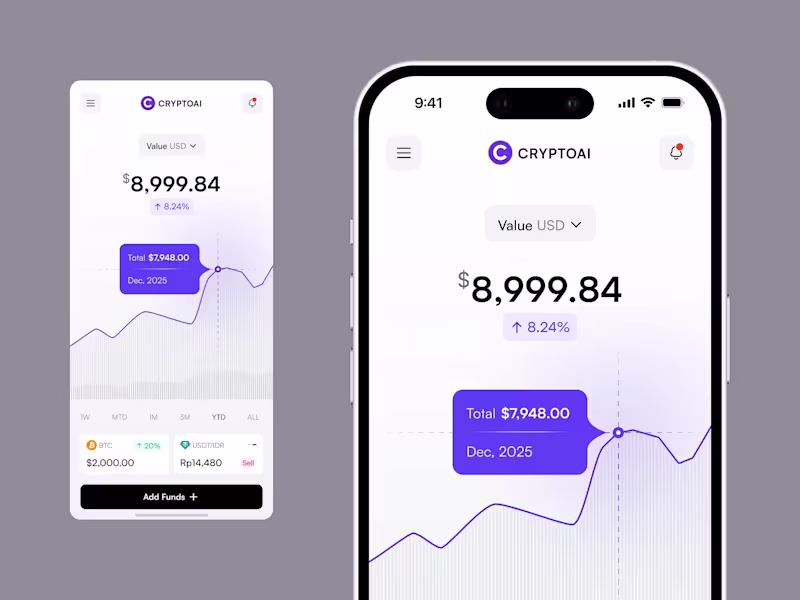 Cover image for CryptoAI – Intelligent Mobile Investment App CryptoAI brings...