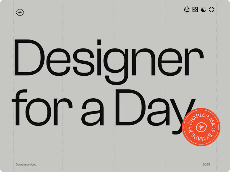 Cover image for Designer for a Day 🎨