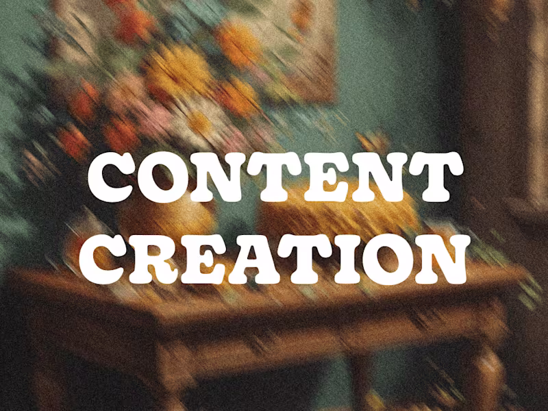 Cover image for Content Creation & Brand Management