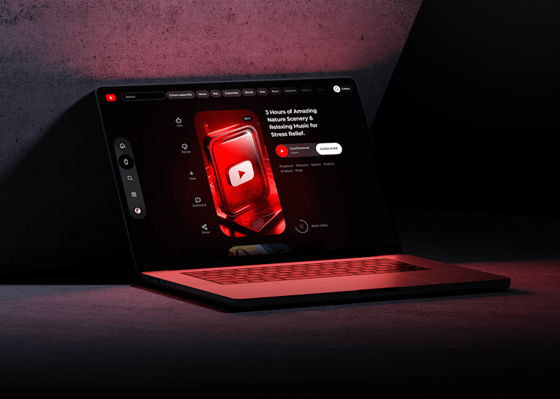 Cover image for YouTube — UX/UI Redesign for a Better Viewing Experience
