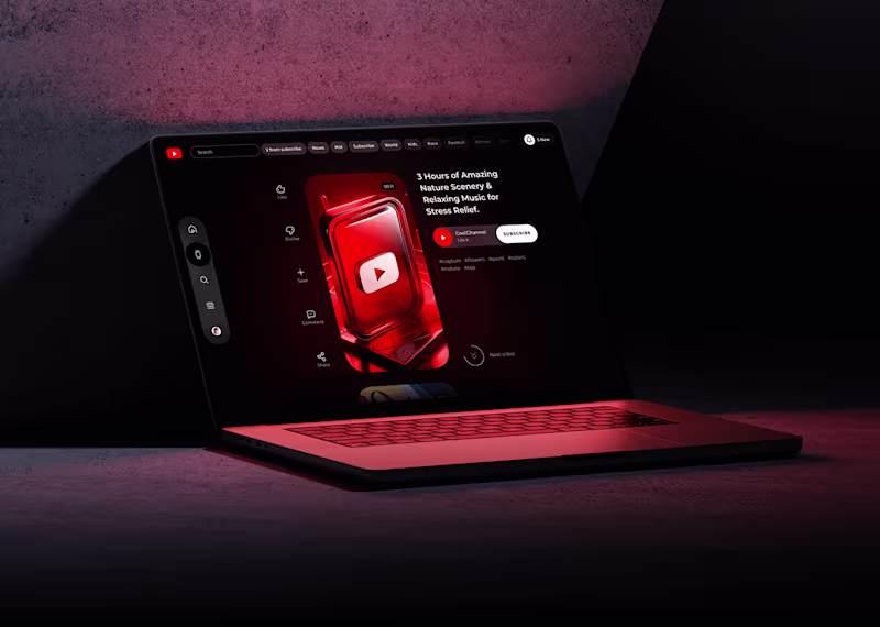 Cover image for YouTube — UX/UI Redesign for a Better Viewing Experience