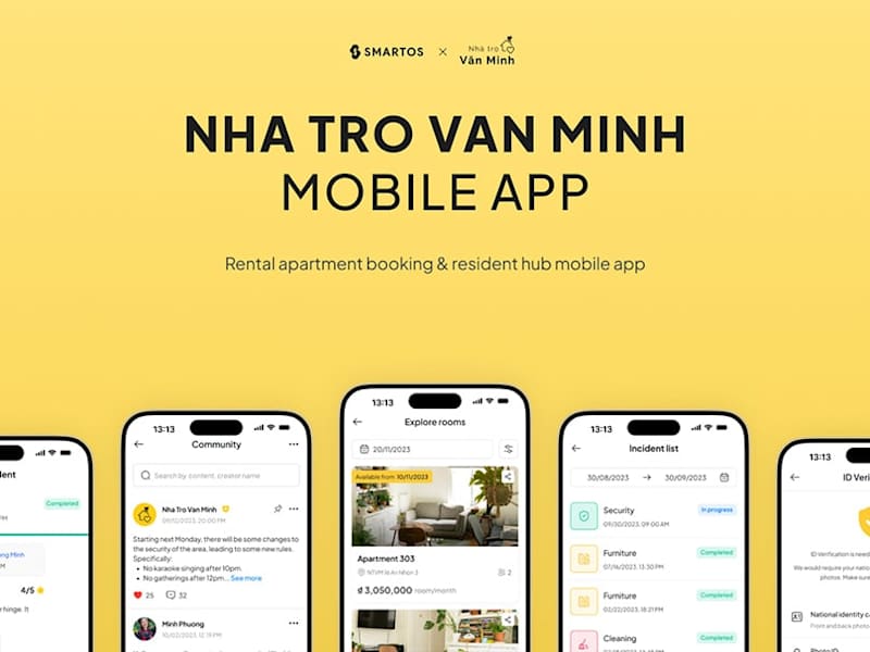Cover image for Nhà Trọ Văn Minh - Mobile App :: Behance