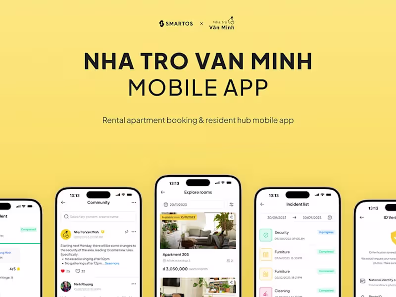 Cover image for Nhà Trọ Văn Minh - Mobile App :: Behance