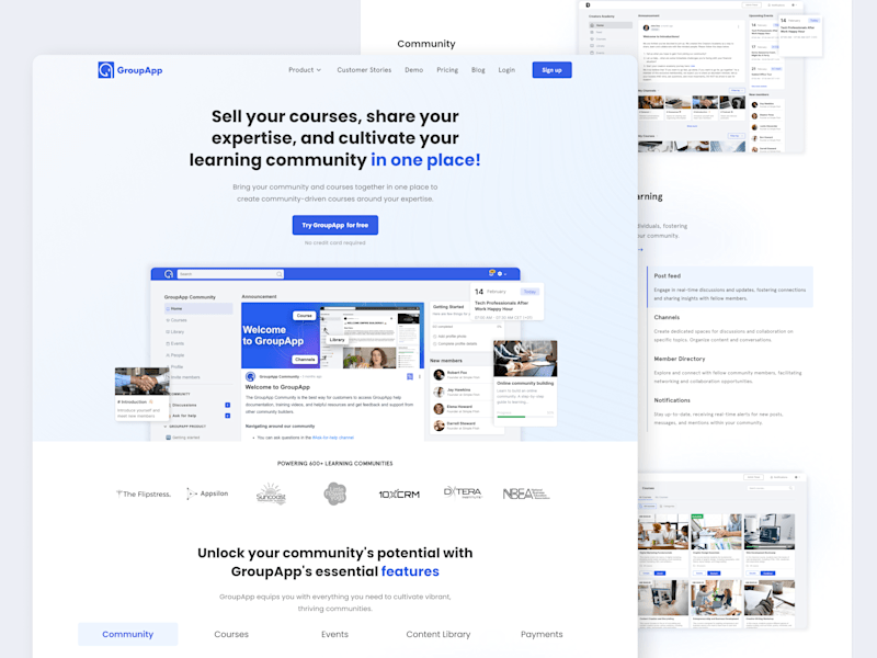Cover image for GroupApp Website Redesign