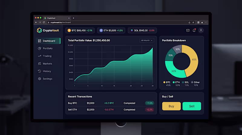 Cover image for CryptoVault
Crypto Portfolio Tracker
Real-time crypto dashboard
