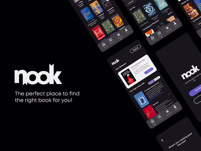 Cover image for Redesigning the UX/UI Nook Mobile Experience