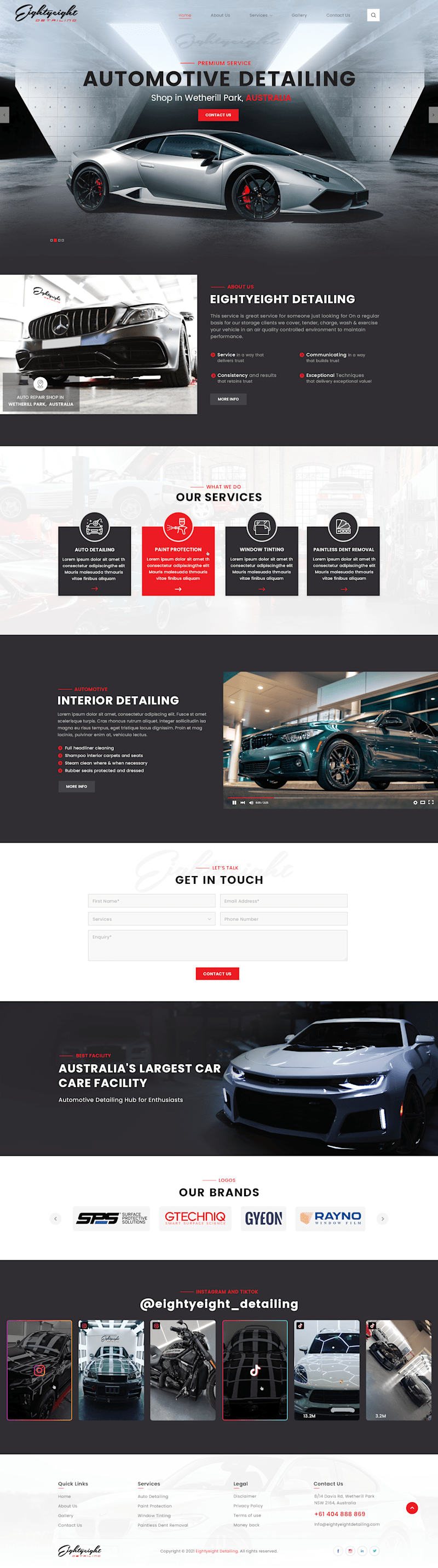 Cover image for Website Redesign for eightyeightdetailing