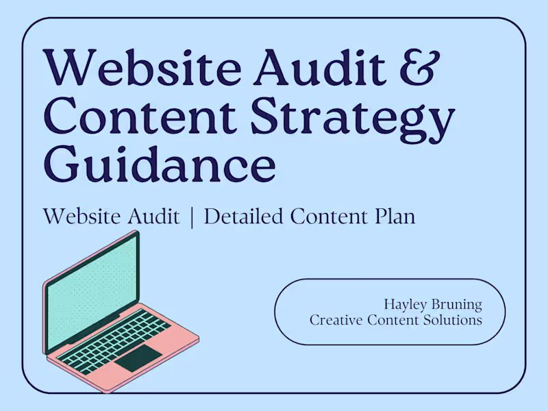 Cover image for Website Audit & Content Strategy