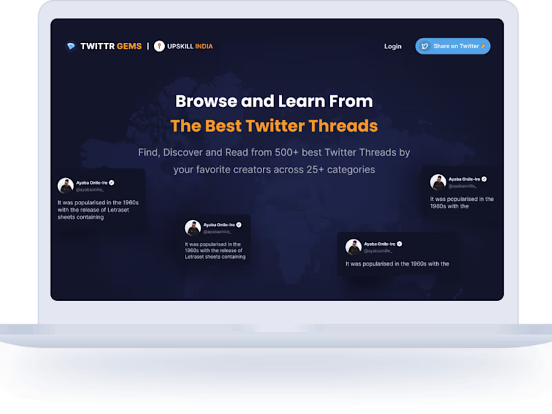 Cover image for Landing page Design: Twitter Gems