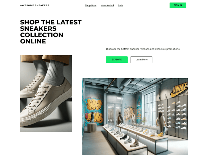 Cover image for Awesome Sneakers Website 