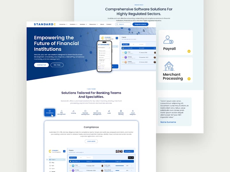 Cover image for Standard C – Figma Design + Webflow Build
