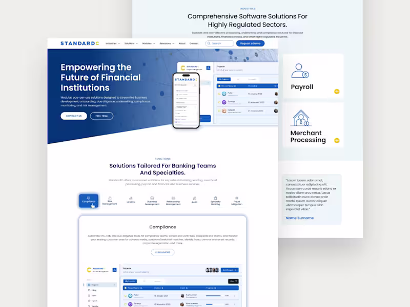 Cover image for Standard C – Figma Design + Webflow Build