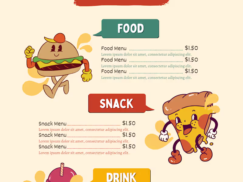 Cover image for Your's Cafe Menu