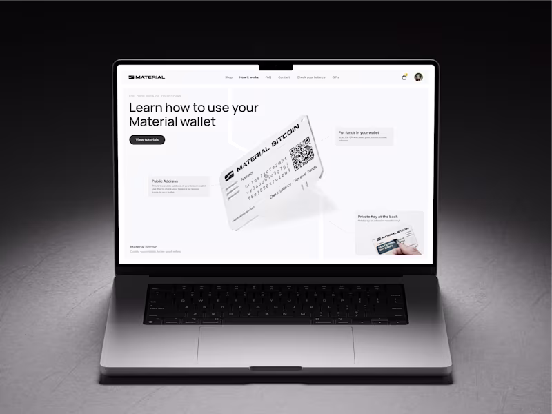 Cover image for Material - Indestructible cold crypto wallets