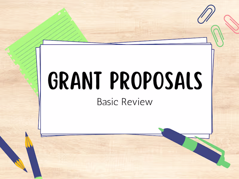Cover image for Grant Proposal Review