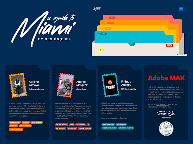 Cover image for A Guide to Miami Website | Adobe MAX