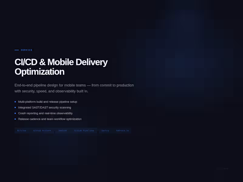 Cover image for CI/CD and Mobile Delivery Optimization