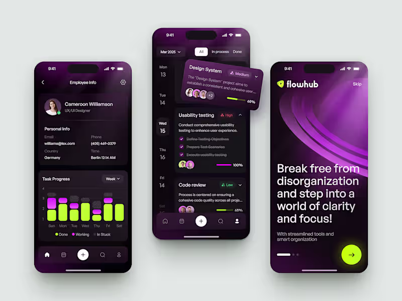 Cover image for UI, UX, Mobile design for SaaS