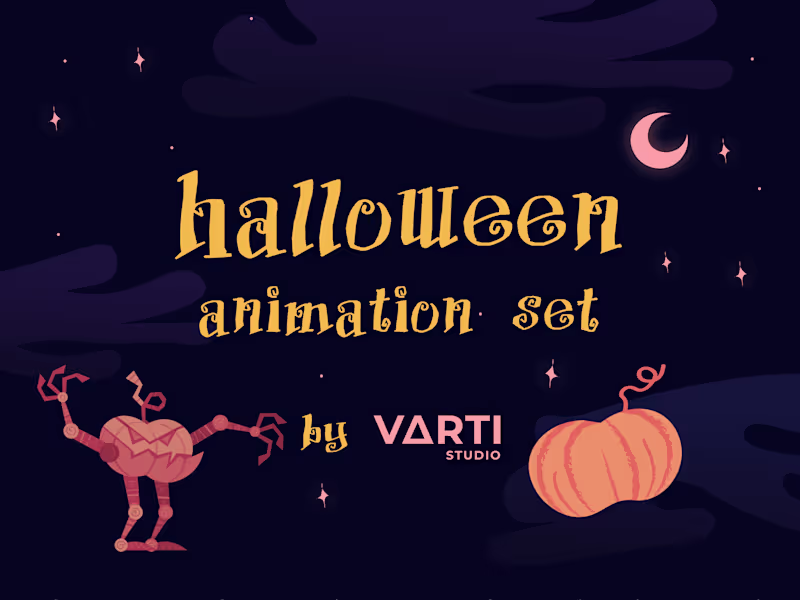 Cover image for 2D Halloween animation set