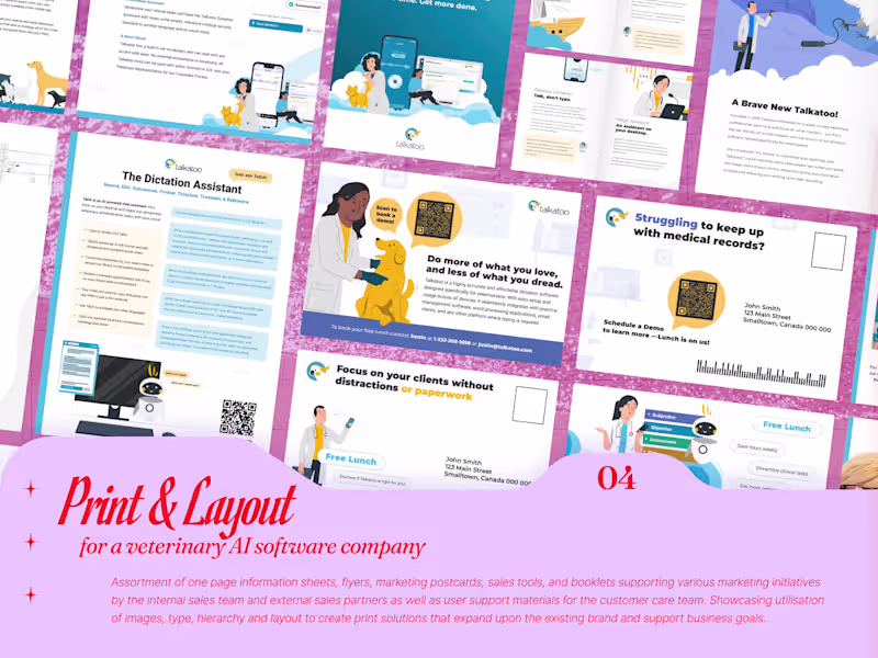 Cover image for Print & Layout for a Veterinary AI Software Company